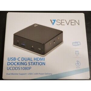 VSeven V7 UCDDS1080P Universal USB-C Dual HDMI Docking Station - NEW IN BOX